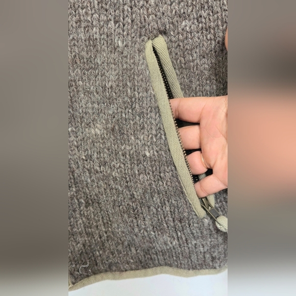 Vintage Laundromat 100% Wool Brown Zip-Up Outdoor Jacket Sz M Fleece Linning - Picture 5 of 12